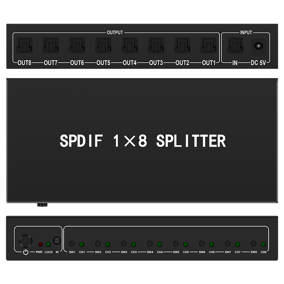 Genius Home Cinema - Splitter audio ottico, splitter digitale Toslink