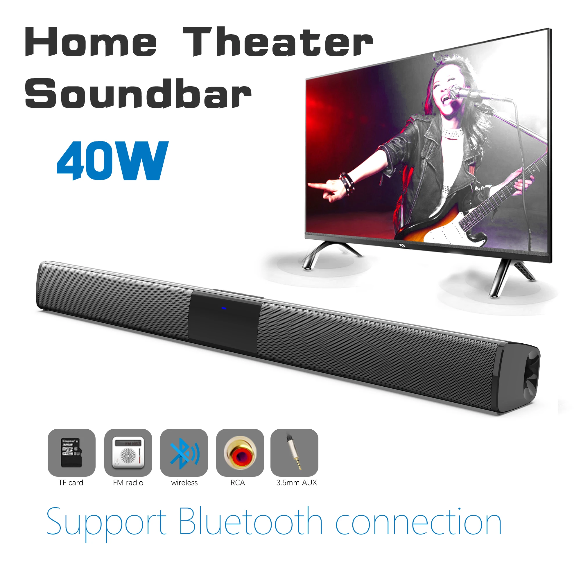 Soundbar ad alta potenza da 40 - Home Cinema Wireless Speakers recensione e prezzo